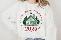 Our First Christmas In Our New Home 2025 Svg Design Product Image 1