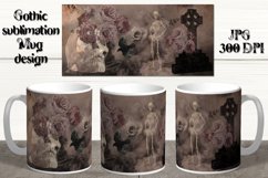 Gothic skull floral design | Sublimation Mug design, JPG Product Image 1