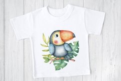 Toucan Watercolor illustration Cute Bird Sublimation design Product Image 2