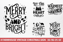 Farmhouse Vintage Christmas Sign SVG Product Image 1