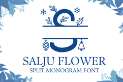 Salju Flower Split Monogram Font Product Image 1