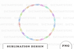 Watercolor Colorful Clips Frame png Product Image 1