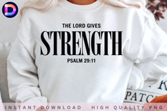 The Lord Gives Strength Psalm 29:11 Christian Bible Verse Product Image 1