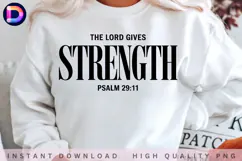 The Lord Gives Strength Psalm 29:11 Christian Bible Verse Product Image 1