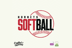 Hornets Softball Mascot SVG PNG Team Logo Design Product Image 1