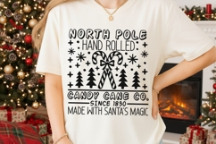 North Pole Hand Rolled Candy Cane Co. Svg, Candy Cane Svg. Product Image 2