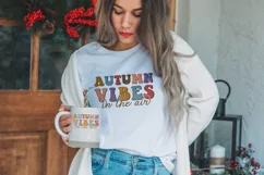 Autumn vibes in the air Design Retro Groovy SVG Product Image 2