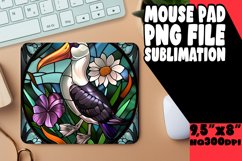 Stained Glass Bird Mouse Pad Design Sublimation for PNG Product Image 1