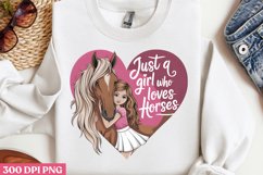 Just a Girl Who Loves Horses PNG Product Image 1