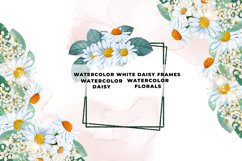 Watercolor Daisy Green Glitter Frames Product Image 1