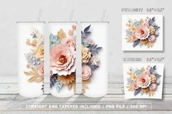 3D Florals Flowers Tumbler Wrap PNG Bundle Product Image 2