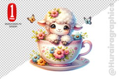 Cute Sheep Clipart - PNG File Product Image 2