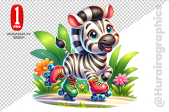 Cute Zebra Clipart - PNG File Product Image 2