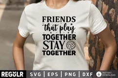 Friends that play together SVG, Volleyball SVG Design Product Image 1
