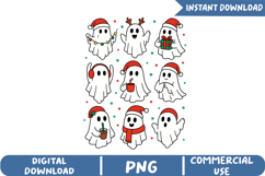 Kawaii Merry Christmas Sublimation, Christmas Png Product Image 1