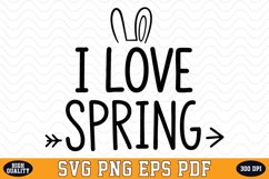 I Love Spring SVG Design | SVG Cut files Product Image 1
