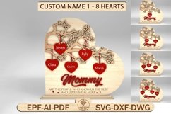 Personalized Family Tree Branch Heart Stand Decor SVG Product Image 1