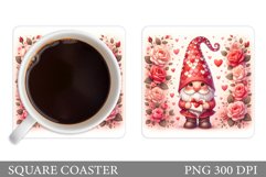 Valentines Gnome Coaster. Valentines Coaster Design Product Image 1