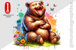 Cute Bear Clipart - PNG File Product Image 1
