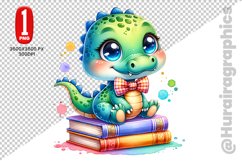 Cute Crocodile Clipart - PNG File Product Image 1