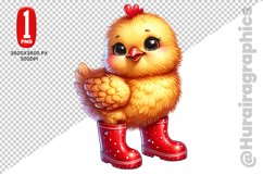 Cute Hen Clipart - PNG File Product Image 1