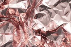 Crumpled metallic foil with rose gold color Product Image 1