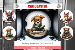 Car Coaster Bookworm Critters Product Image 1