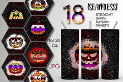 Halloween pumpkins | 18 SEAMLESS Skinny tumbler designs, JPG Product Image 1
