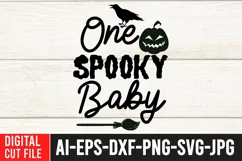 One Spooky Baby SVG Cut File , Halloween SVG Cut File Product Image 1