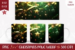 Glitter Christmas Mug Wrap, Christmas Coffee Mug Design Product Image 1