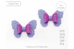 Butterfly bow svg Hairbow svg Leather bow svg Hair bow svg Product Image 7