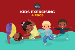 Kids Exercising Clipart Product Image 1