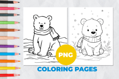 Polar bear Coloring Pages | Coloring book Product Image 1
