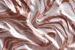 A luxurious rose gold and white marble patterned fabric Product Image 1
