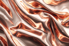 A shiny metallic fabric with copper and silver hues Product Image 1