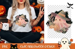 Halloween Glitter Ghost PNG, Cute Halloween Ghost T-Shirt Product Image 1