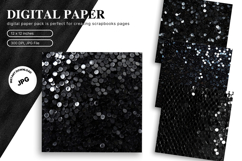 Black Glitter Background Wallpaper Sparkles Digital Paper Product Image 1
