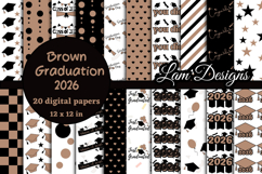 Graduation 2026 brown digital papers Product Image 1