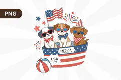 4th of july Labrador Patriotic Day PNG Sublimation Design Product Image 1