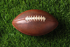 Close-Up American Football on Grass Field Sports Background Product Image 1