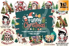 Funny Christmas PNG Bundle 15 Product Image 1