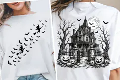 Vintage Halloween Haunted House PNG, Trending Halloween PNG Product Image 1
