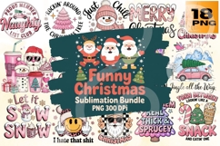 Funny Christmas PNG Bundle 18 Product Image 1