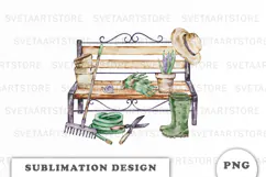 Watercolor Garden sublimation PNG Product Image 1