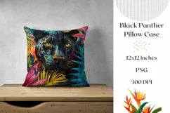 Black Panther Pillow Case PNG, Black Panther Pillowcase Product Image 1