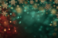 "Gold Snowflake Teal Red Bokeh Christmas Background JPG" Product Image 1