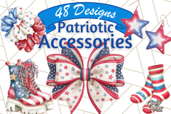 Patriotic Accessories Clipart PNG for 4th of July Product Image 1