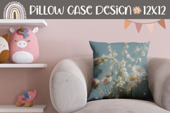 Flowers Pillow Case Design, Summer Pillow Template Product Image 1