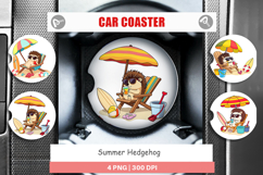 Car Coaster Summer Hedgehog Product Image 1