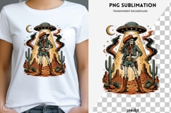 UFO cowgirl png design for T-shirts Product Image 1